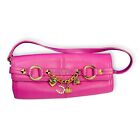 Paradox Pink Genuine Leather Purse Removable Strap Clutch Lucky Dice Charms Mag