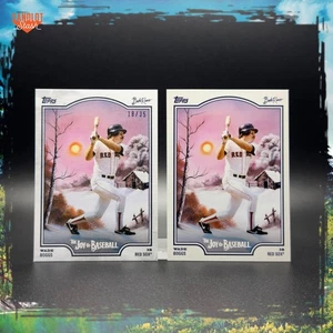 2025 Topps x Bob Ross Wade Boggs White Titanium /35 – Red Sox SSP + Base - Picture 1 of 5