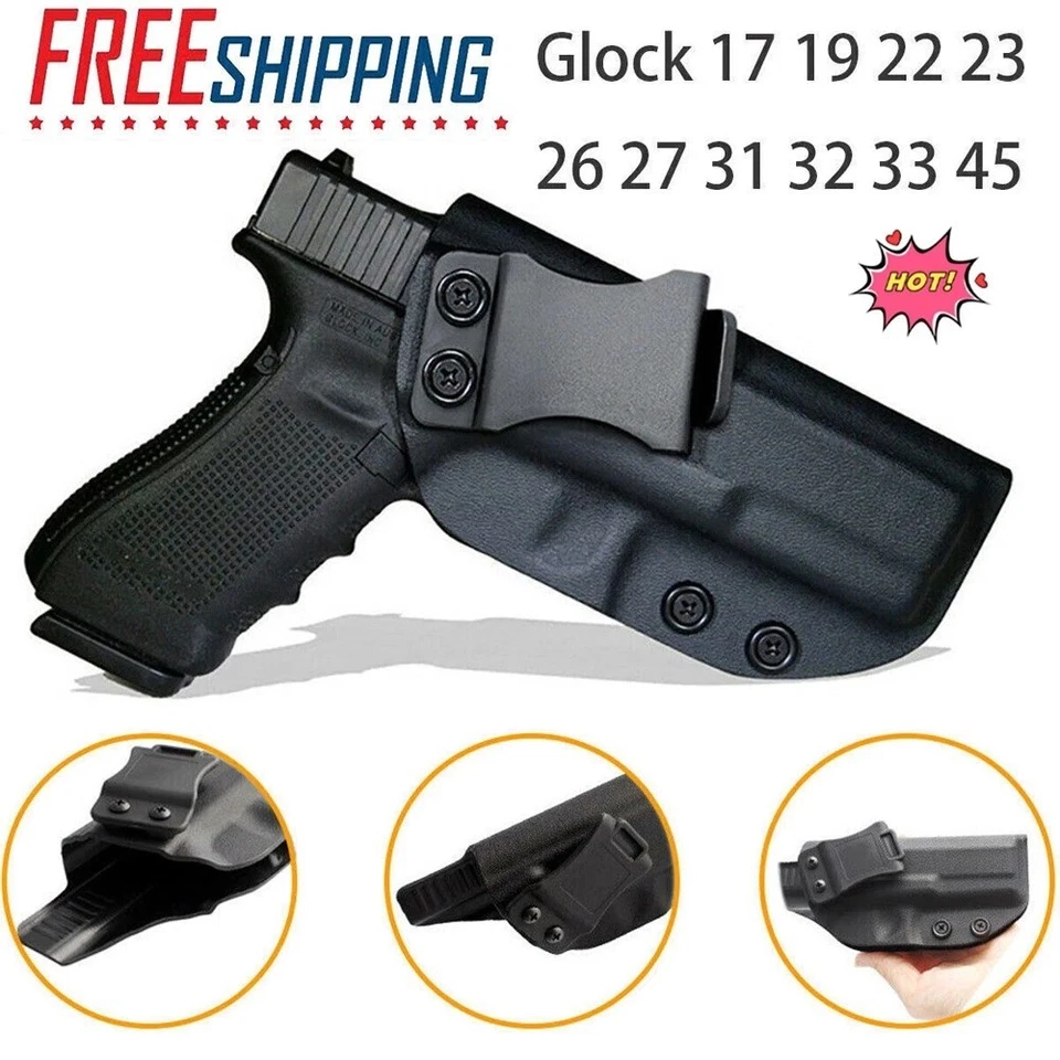 IWB Polymer Holster for Glock 17/19/22/23/26/27/31/32/33/45 Gen 1-5 Concealed - Image 1 of 4