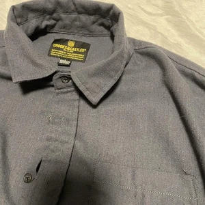 Crooks & Castles Shirt Mens Large Gray Button Up Long Sleeve Workwear Pocket - Picture 1 of 8