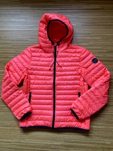 Superdry leichte Neon Orange Daunenjacke Gr. 44(42) mit Macke ansonsten TOPP - Bild 1 von 6