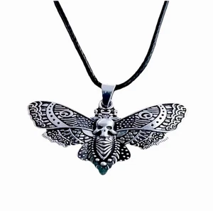 Silence Of The Lambs Moth Cord Necklace & Pendant Halloween Costume Wiccan - Picture 1 of 2