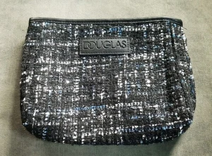 Douglas Kosmetiktasche Kulturbeutel Schminktasche Schwarz Blau Glitzer Neu! - Bild 1 von 1