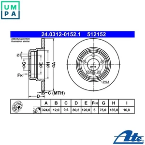 2x BRAKE DISC 24.0312-0152.1 FOR BMW X5/SAV/E53 M57D30 M54B30 3.0L M57D30 2.9L - Picture 1 of 10