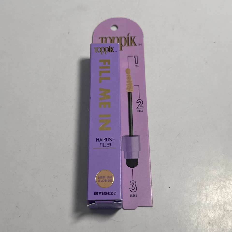 3× Toppik FILL ME IN Hairline Filler Lot – Blonde Brunette Black –