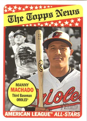 2018 Topps Heritage #292 Manny Machado  - Image 1 of 2