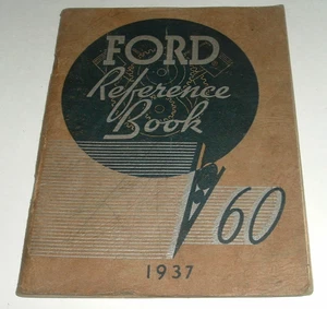 LQQK vintage 1937 FORD REFERENCE BOOK, V-8, w/64 pages - Picture 1 of 11