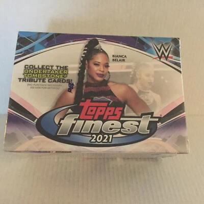NEW 2021 Topps Finest WWE Trading Card Blaster Box - 28 Total Cards - Image 1 of 4
