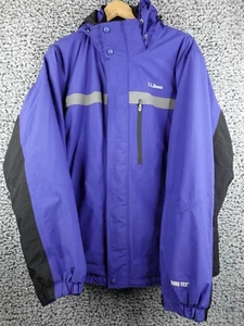 L.L. Bean Men's Blue Gore-Tex Nylon Zip Parka Jacket Sz. Large - Picture 1 of 12