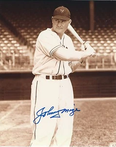 AUTOGRAPHED 8x10 JOHNNY MIZE New York Giants Photo W/COA  - Picture 1 of 1