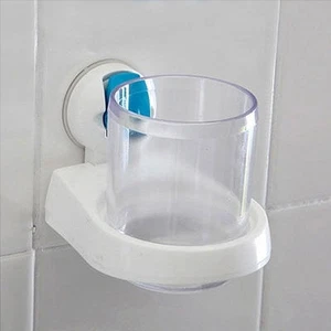 Flip Wall Forte Ventosa Assorbimento Dentifricio Spazzolino Portabicchieri Bagno - Foto 1 di 2
