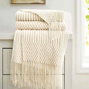 Throw Blankets Big Knitted Blankets Chunky Luxury Throw Bedspread Blanket - Picture 1 of 42