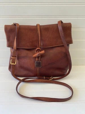 Bolso Bandolera Dooney & Bourke Vintage Florentino Cuero Marrón Palanca Foto 1 de 4