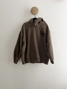Zara Boys Brown New York NY Hoodie Size 8 - Picture 1 of 11
