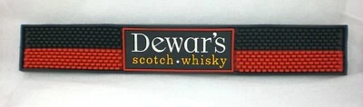 DEWAR'S Scotch Whiskey Barware Rubber Mat Spill Catcher Bar Runner 23"  NOS - Image 1 of 4