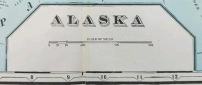 Vintage 1900 ALASKA Map 22"x14" ~ Old Antique Original DUTCH HARBOR JUNEAU AK - Image 1 of 4