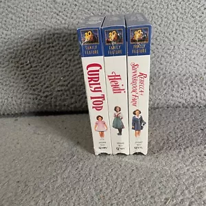 Shirley Temple VHS Tapes Lot Collection of 3 Family Feature 2001 Fox Sealed - Picture 1 of 9