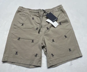 NWT Psycho Bunny Khaki Shorts Youth Boys XL 18-20 Embroidered Logo Elastic Waist - Picture 1 of 13