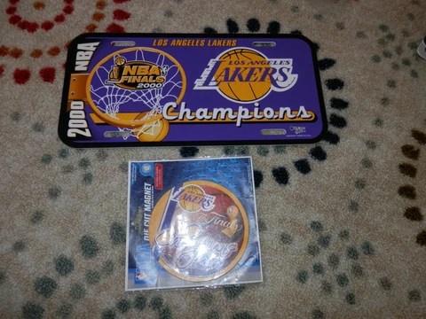 Los Angeles Lakers License Plate & magnet lot NBA Finals 2000 & 2009 Cover