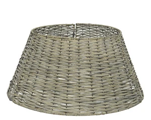 Weihnachtsbaumdecke 57x28cm Baum bis 180cm Weide Rattan Christbaumkorb Naturgrau - Bild 1 von 3