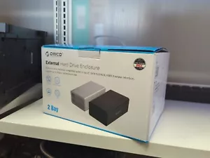 ORICO 2 Bay USB 3.0 to SATA External Hard Drive Enclosure for 2.5/3.5, For Parts - Picture 1 of 3