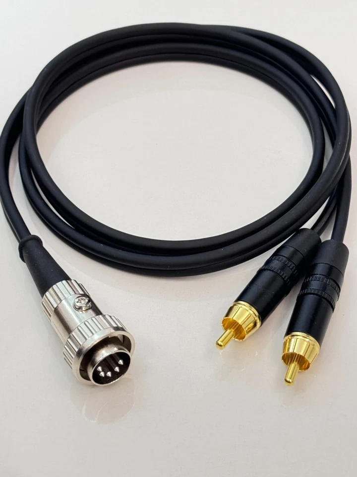 Naim Audio 5 Pin Din Twist Lock to 2 x RCA Phono Lead - Image 1 of 1