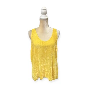 Raquel Allegra Yellow Sport Tank Top Size 1 US Size S Small Velvet - Picture 1 of 8