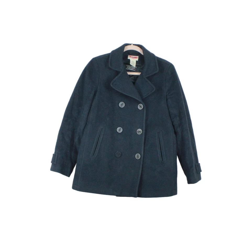 Chaquetón para mujer LL Bean Bellandi italiano 100 % lana de cordero aislante azul talla 6 Foto 1 de 4