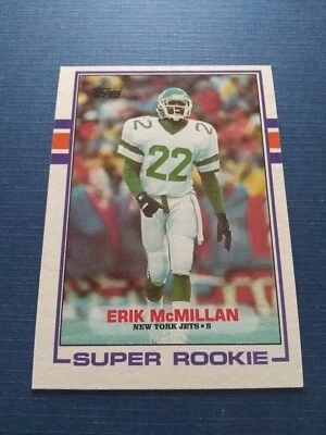 1989 Topps Football Erik McMillan Rookie Card #223 Set Break NM-MT - Image 1 of 2