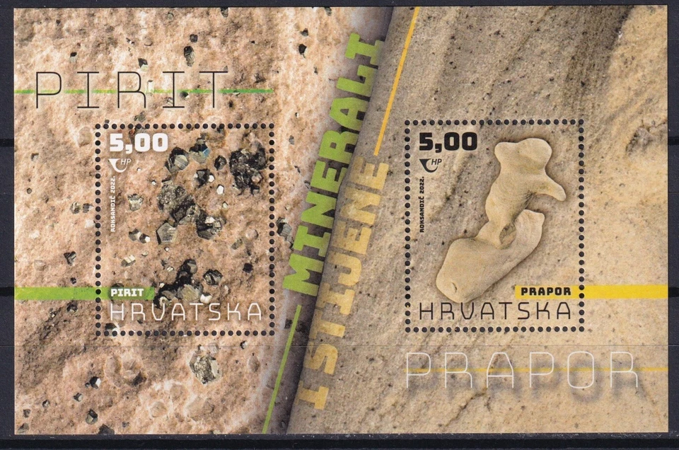 Croacia 2022 Minerales y Rocas Bloque MNH Foto 1 de 1