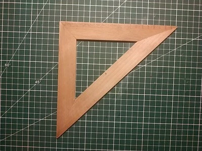 Ancienne Equerre A Dessin Technique En Bois 📐"Vintage" 🧑‍🎓 - Photo 1/4