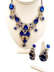 Vintage Spectacular Over The Top Rhinestone Demi Parure (A1729) - Picture 1 of 8