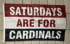 Ball State Football Flag FREE SHIP Saturdays Are For The Cardinals NCAA USA 3x5’ - Picture 1 of 1