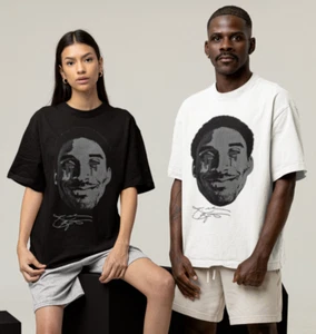 Kobe Bryant NBA Graphic Tee Unisex Face T-Shirt Basketball LA Lakers Retro Auto - Picture 1 of 11