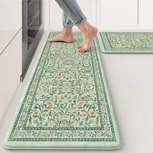 Anti Fatigue Mats for Kitchen Floor, 17.3"x29"+17.3"x47" Farmhouse Kitchen Ru... - Picture 1 of 9