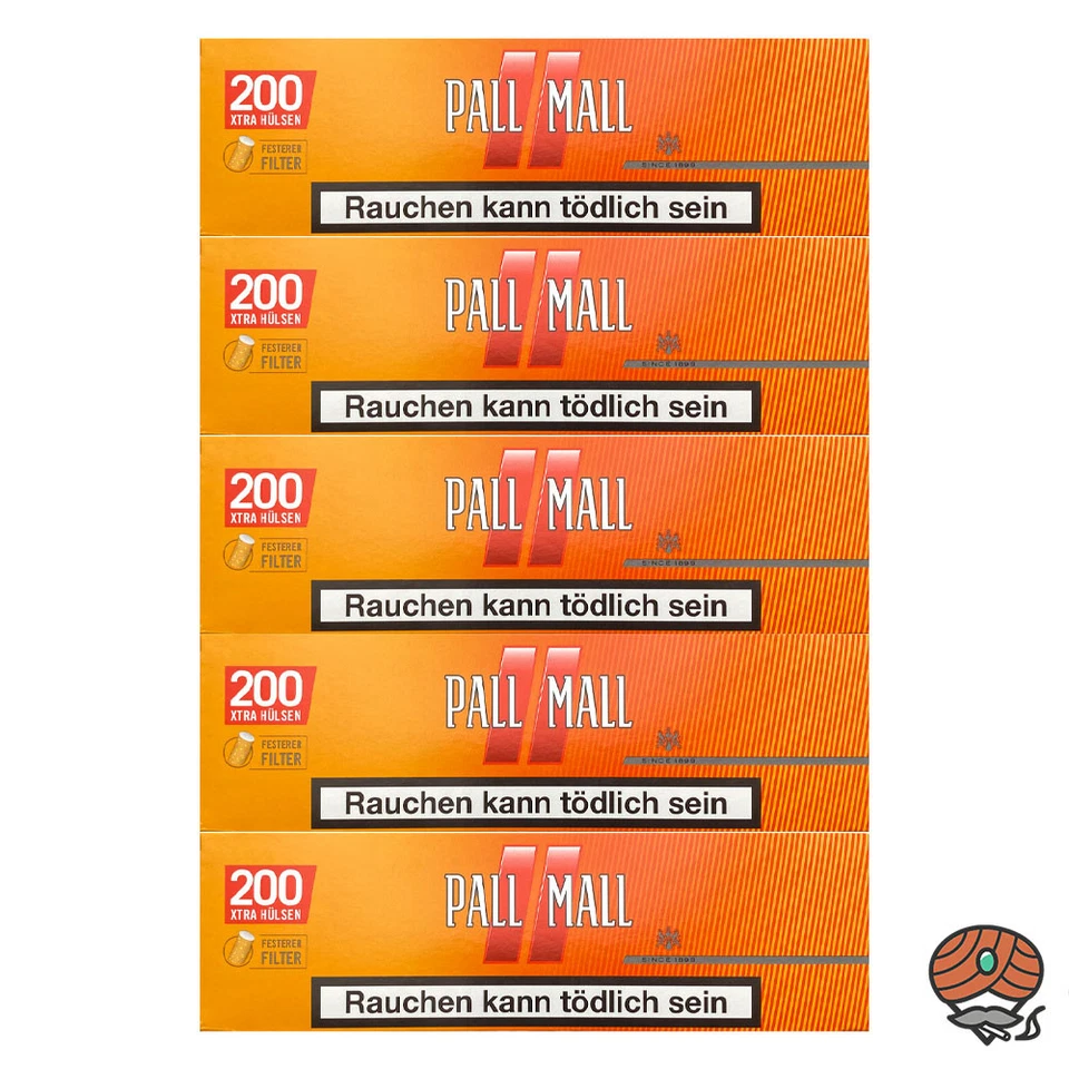 5 Pack Pall Mall Allround Xtra / Extra Filterhülsen à 200 Stück - Bild 1 von 1