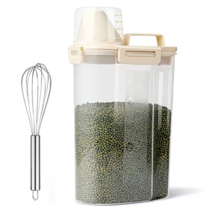 Rice Airtight Dry Food Storage Containers, BPA Free Plastic Storage Bin Dispe... - Picture 1 of 8