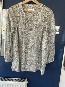 Thought Pop Over Blouse Organic Cotton Mix Size 18 Excellent Condition - Picture 1 of 4