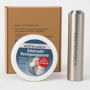 ROSTSCHRECK Edelstahl-Reiniger Set 2-teilig Edelstahl-Reinigungspaste - Bild 1 von 1