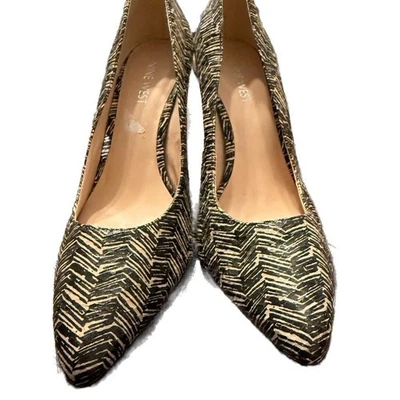 Nine West Bronze Leather Slingback Pointed Toe Heels 4in Womens Size 8m - Image 1 of 4