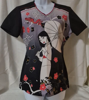 Disney Mulan Scrub Top Shirt Musch    Size XS - Image 1 of 4