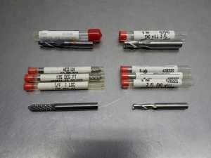 Lote de 8 ¡NUEVOS! Fresa de extremo de carburo surtida - varios tamaños/tipos/marca (como se muestra) - Imagen 1 de 5