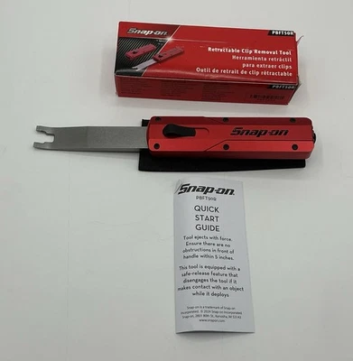 SNAP-ON TOOLS RED Retractable Auto Trim Clip Removal Tool Pry Bar PBFT50R in Box - Image 1 of 4