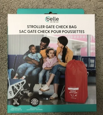 ¡NUEVO EN CAJA! Cubierta de viaje aéreo Belle On The Go roja para puerta de cochecito bolsa a cuadros Foto 1 de 4