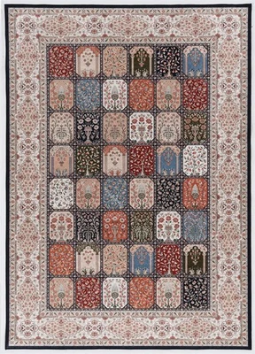 Alfombra Linon Eclipse Farlin Tejida Poliéster 5'x 7' en Negro Foto 1 de 4