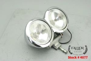 2013 Harley Dyna Fat Bob Headlight Bucket Housing + Lens Assembly CHROME #4077 - Picture 1 of 12