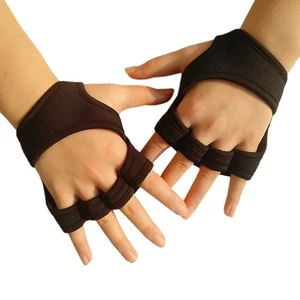 Gym Gloves Workout Weight Lifting Gloves Non-slip Silicone Fingerless Gloves - Picture 1 of 12