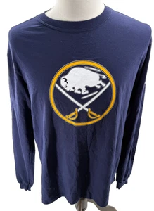 Reebok NHL Buffalo Sabres Mens Long Sleeve Graphic Tee Shirt Medium - Picture 1 of 9