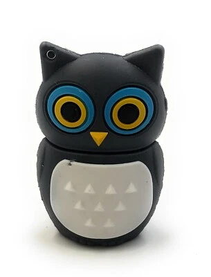 Hibou Oiseau En Gris Clé USB Drôle Avec Capacités - Photo 1/2