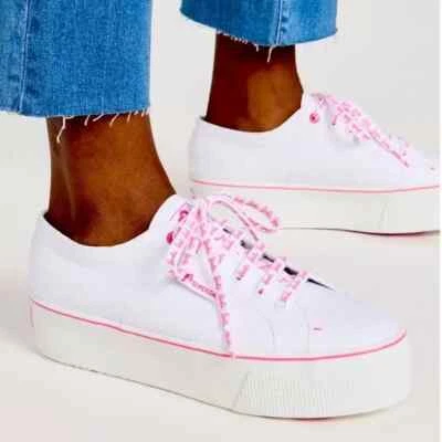NIB SUPERGA Women’s 2790 Canvas Barbie Classic Platform Sz 7.5 - Image 1 of 4